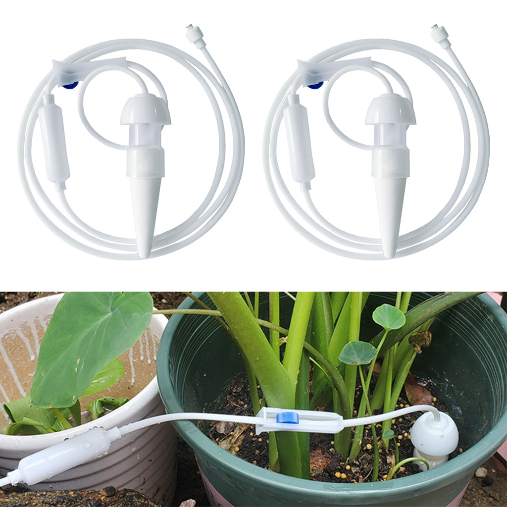 HASTHIP 2Pcs Self-Watering Device for Plant Pots Ceramics Penetration-way Watering Device with 1.5m Long Pipe Adjustable and Reuseable Self Watering Devices for Flower Pots, Planters HASTHIP 2Pcs Self-Watering Device for Plant Pots Ceramics Penetration-way Watering Device with 1.5m Long Pipe Adjustable and Reuseable Self Watering Devices for Flower Pots, Planters